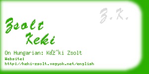 zsolt keki business card